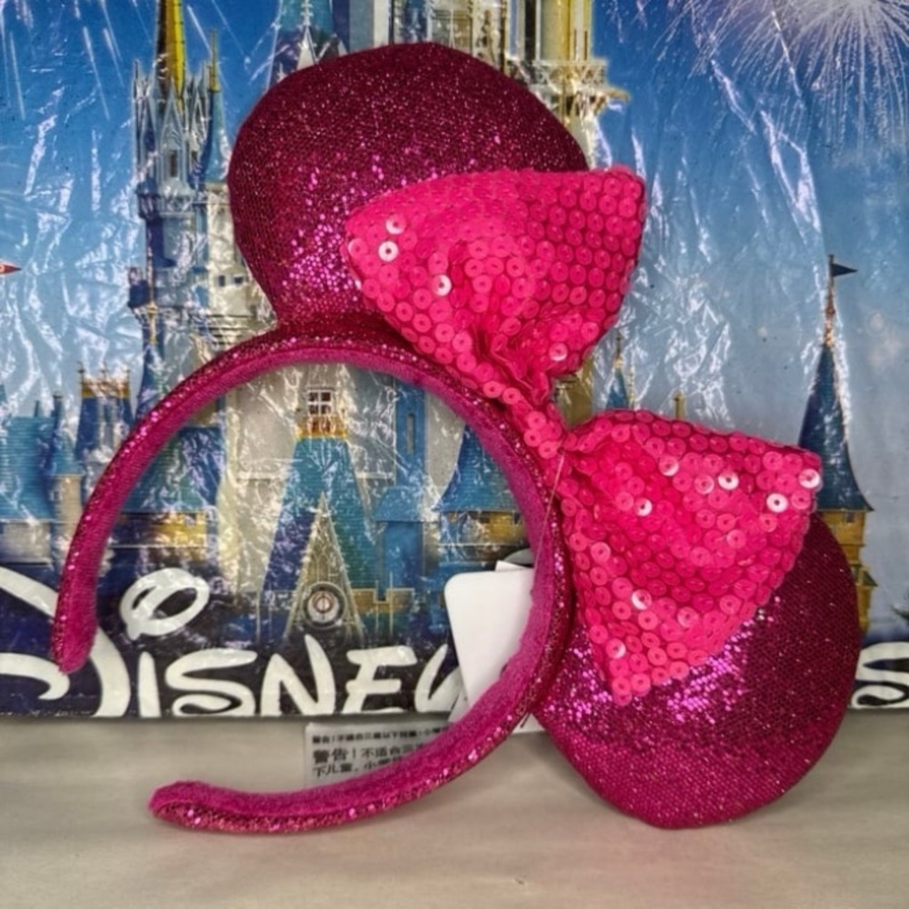 Disney parks imagination pink Minnie Mouse ears NWT